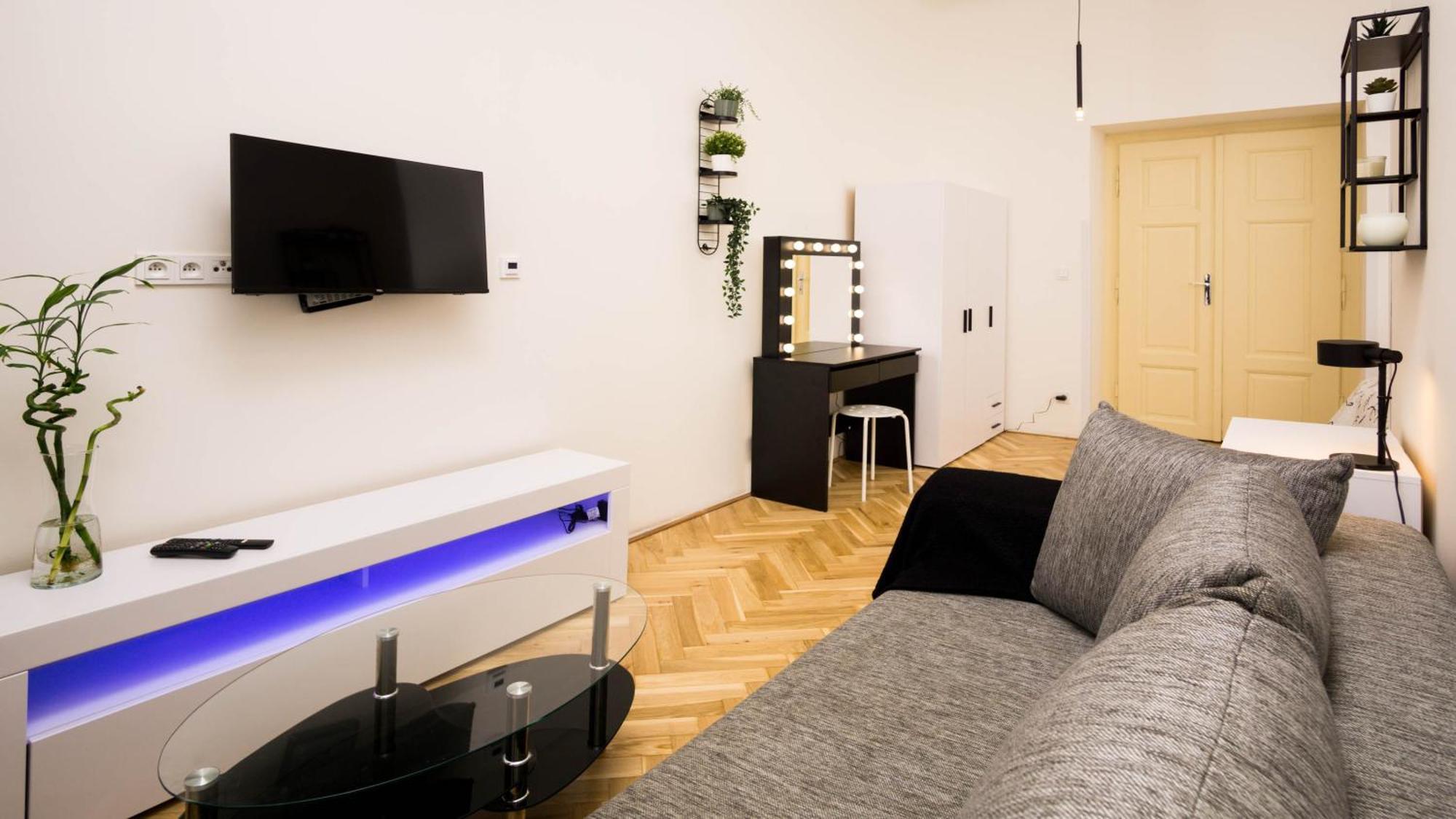 Black & White Apartment Prague By Wenceslas Square And Muzeum Dış mekan fotoğraf