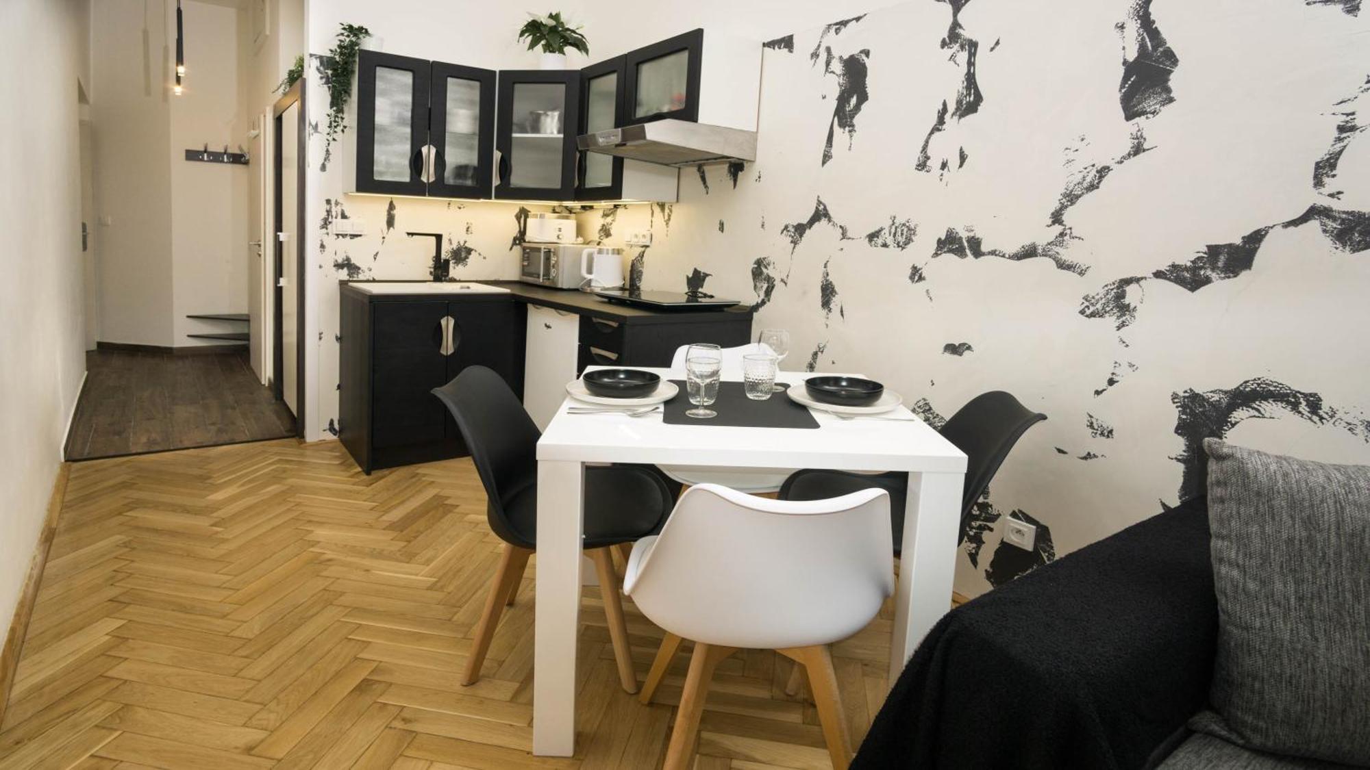 Black & White Apartment Prague By Wenceslas Square And Muzeum Dış mekan fotoğraf