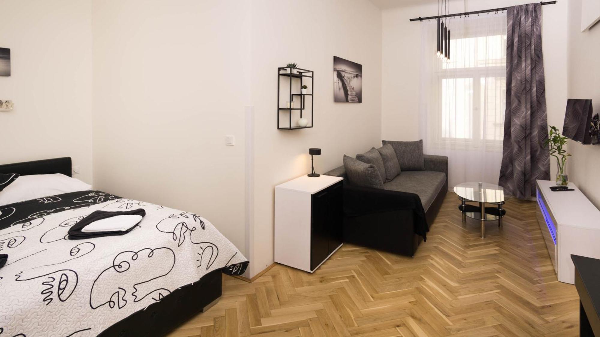 Black & White Apartment Prague By Wenceslas Square And Muzeum Dış mekan fotoğraf